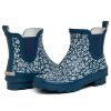 Women's Rain Boots, Mid Cut Rubber Rain Boots for Women - Waterproof Ankle Boots for Ladies
