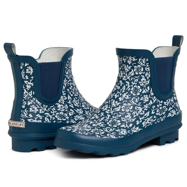 Women's Rain Boots, Mid Cut Rubber Rain Boots for Women - Waterproof Ankle Boots for Ladies