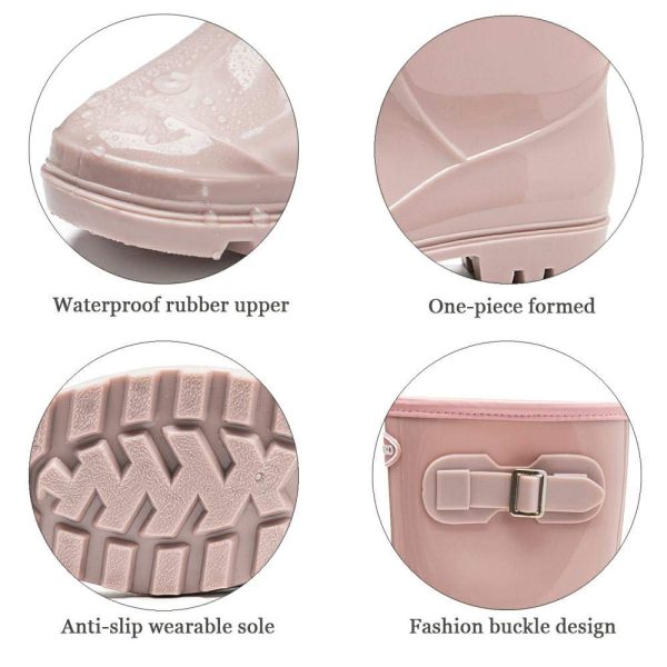 Women's Tall Rain Boots Garden Boots Waterproof Wellington Rubber Boots