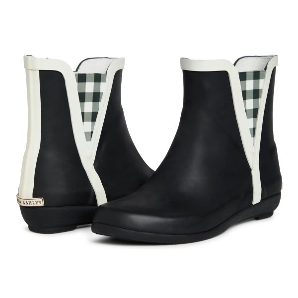 Women's Rain Boots, Mid Cut Rubber Rain Boots for Women - Waterproof Flat Heeled Ankle Boots for Ladies