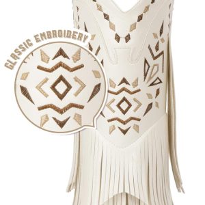 Cowboy Boots for Women - Fringe Knee High Cowgirl Boots with Classic Embroidery, Pointed Toe Pull on Retro Design, Perfect for