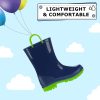 Boys Girls Rain Boots Toddler Kids Waterproof Boots Children Lightweight Rain Shoes with Handles