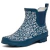 Women's Rain Boots, Mid Cut Rubber Rain Boots for Women - Waterproof Ankle Boots for Ladies