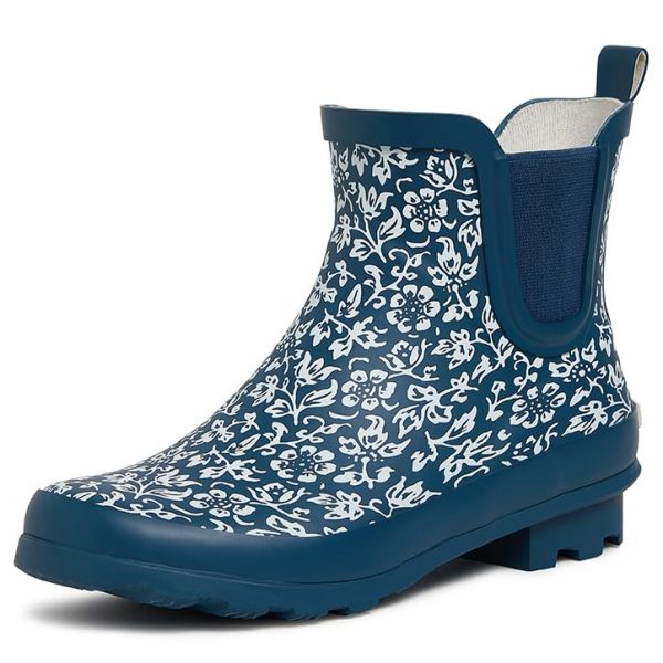 Women's Rain Boots, Mid Cut Rubber Rain Boots for Women - Waterproof Ankle Boots for Ladies