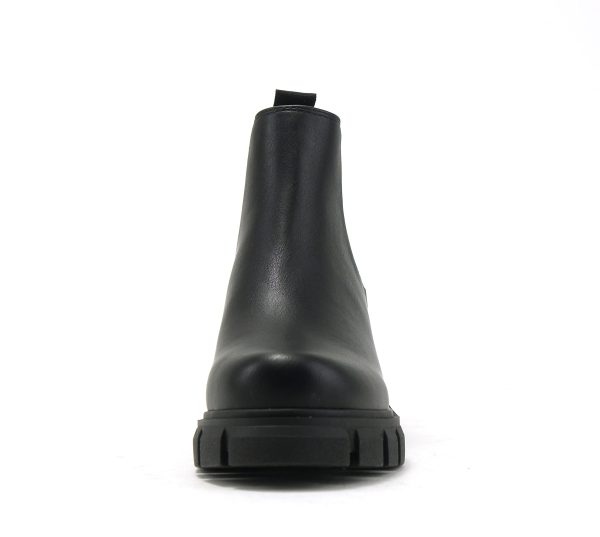 PIONEER ~ Women Lug Sole Mid Heel Chelsea Fashion Ankle Bootie w/Double Elastic Gore