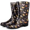 Women's Mid-calf Rain Boots Waterproof Non-slip for Gardens,Fishing,Farm,Outdoor Work Boots
