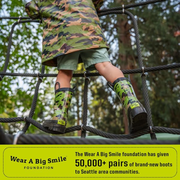 Rain Boots with Pull on Handles for Toddlers and Kids - Premium Waterproof Boots for Boys and Girls