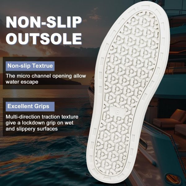 Men's Deck Boots Waterproof Ankle Rubber Rain Boots for Boating Sailing Fishing