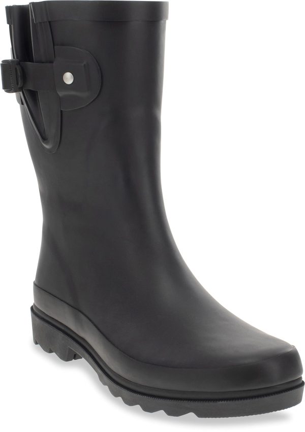Women Solid Mid Height Waterproof Rain Boot