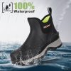 Men's Rubber Boots Waterproof Rain Footwear Durable Short Hunting Boots for Mud Gardening Yard and Chore Working