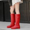 Rain Boots for Women, Anti-Slip Rubber Boots Waterproof Garden Muck Boots Durable Slip Resistant, Tall Water Shoes Comfort