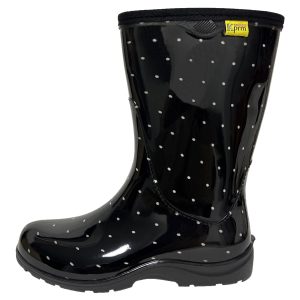 Women's Rain Boots Waterproof Mid Calf Rubber Garden Boots for Women Outdoor Mud Work with Comfort Insole