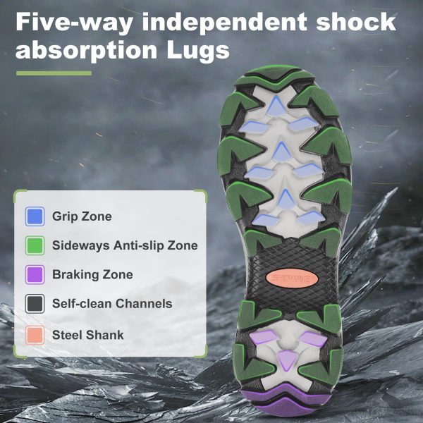 Men's Rubber Boots Waterproof Rain Footwear Durable Short Hunting Boots for Mud Gardening Yard and Chore Working