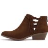 Sincere Women's Low Ankle Heel Bootie with Elastic Cross Straps