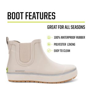 Women's Waterproof Element Chelsea Rain Boot with Memory Foam Insole and Slip-Resistant Outsole – Durable and Comfortable for
