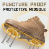 Steel Toe Boots for Men Women Comfortable Lightweight Work Boots for Men Slip Resistant High Top Steel Toe Safety Shoes Puncture