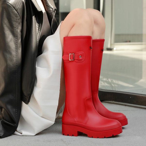 Rain Boots for Women, Anti-Slip Rubber Boots Waterproof Garden Muck Boots Durable Slip Resistant, Tall Water Shoes Comfort