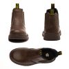 Waterproof Steel Toe Boots For Men-6 Inch Leather Slip On Safety Work Boots Mens Steel Toe Shoes Indestructible Non Slip
