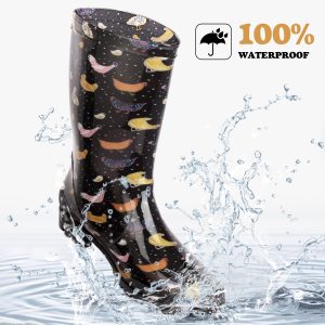 Women's Mid-calf Rain Boots Waterproof Non-slip for Gardens,Fishing,Farm,Outdoor Work Boots