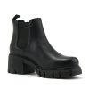 PIONEER ~ Women Lug Sole Mid Heel Chelsea Fashion Ankle Bootie w/Double Elastic Gore