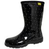 Women's Rain Boots Waterproof Mid Calf Rubber Garden Boots for Women Outdoor Mud Work with Comfort Insole