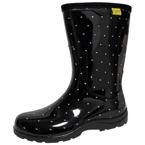 Women's Rain Boots Waterproof Mid Calf Rubber Garden Boots for Women Outdoor Mud Work with Comfort Insole