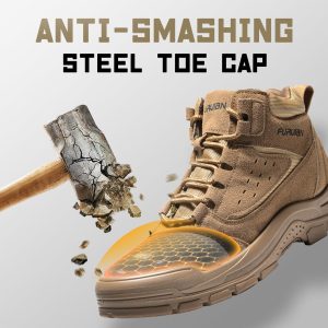 Steel Toe Boots for Men Women Comfortable Lightweight Work Boots for Men Slip Resistant High Top Steel Toe Safety Shoes Puncture