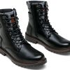 Boots for Men Casual Dress Retro Lace Up Motorcycle Boots