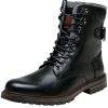 Boots for Men Casual Dress Retro Lace Up Motorcycle Boots