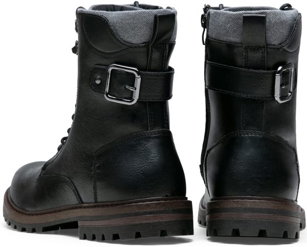 Boots for Men Casual Dress Retro Lace Up Motorcycle Boots