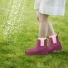 Women's Deck Boots Waterproof Ankle Rain Boots Non-Slip Rubber Fishing Boot Outdoor Work Shoes for Boating Gardening Farming