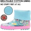 Toddler Rain Boots, Kids Rain Boots Waterproof Rubber Boots for Girls and Boys with Fun Patterns and Easy-On Handles