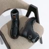 Boots for Men Casual Dress Retro Lace Up Motorcycle Boots