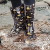 Women's Mid-calf Rain Boots Waterproof Non-slip for Gardens,Fishing,Farm,Outdoor Work Boots