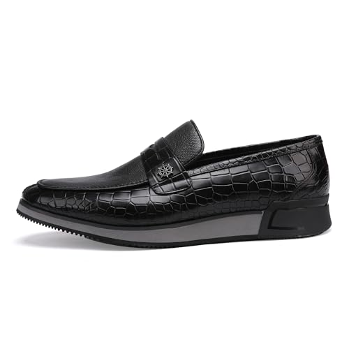 Casual Men's Dress Sneakers Shoes, Fashion Business Loafer Classic Leather Dress Shoes for Mens