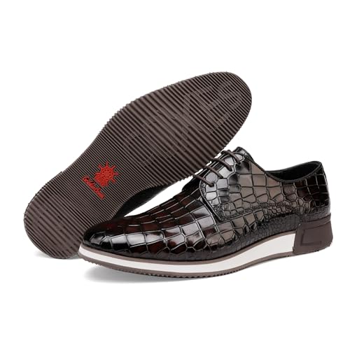 Casual Men's Dress Lace-up Oxfords Shoes Classic Formal Business Dress Sneakers Wedding Party Dress Shoes for Mens