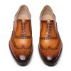 Wingtip Brogue Oxford Handcrafted Men's Genuine Leather Lace up Dress Shoes
