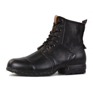 Vintage Brown Moto Boots for Men Fashion lace-up Leather Retro Chukka Boots Casual Shoes OS-6015-6-Vintage-US-R