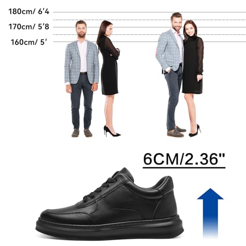 Height Increasing Shoes - Elevator Shoes for Men Invisible Hidden Heel Casual Sneaker