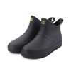 Men Rain Boots Outdoor Slip On Waterproof Non-Slip Rubber Ankle Boots Rain Booties
