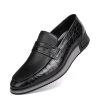 Casual Men's Dress Sneakers Shoes, Fashion Business Loafer Classic Leather Dress Shoes for Mens