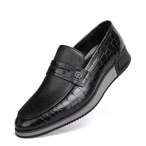 Casual Men's Dress Sneakers Shoes, Fashion Business Loafer Classic Leather Dress Shoes for Mens