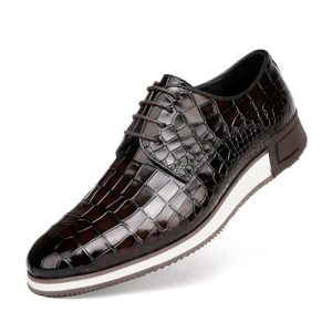 Casual Men's Dress Lace-up Oxfords Shoes Classic Formal Business Dress Sneakers Wedding Party Dress Shoes for Mens