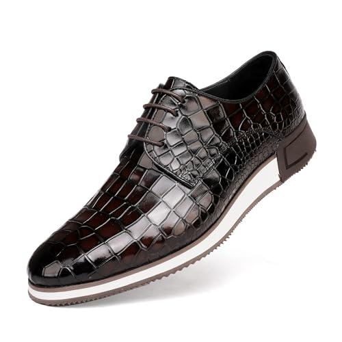Casual Men's Dress Lace-up Oxfords Shoes Classic Formal Business Dress Sneakers Wedding Party Dress Shoes for Mens