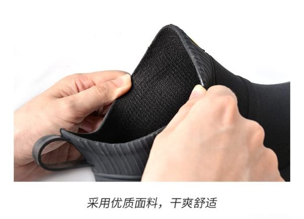 Men Rain Boots Outdoor Slip On Waterproof Non-Slip Rubber Ankle Boots Rain Booties