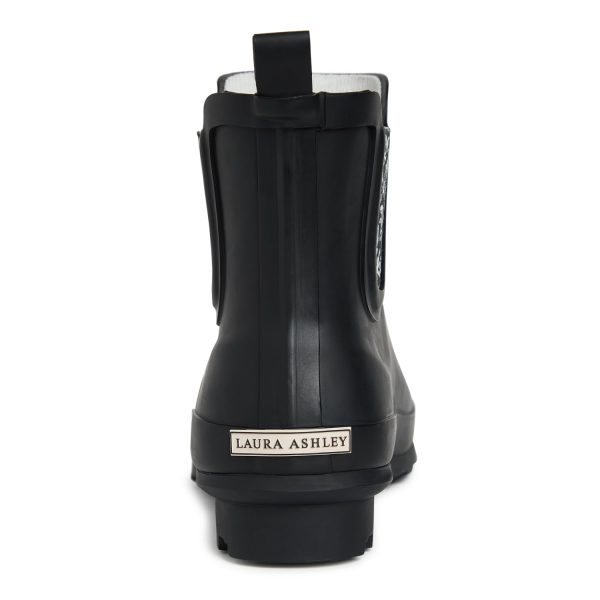 Ladies ELASTIC Mid Cut Ankle Height Rubber Rain Boots