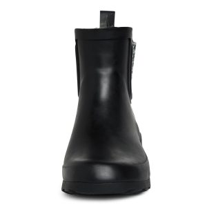 Ladies ELASTIC Mid Cut Ankle Height Rubber Rain Boots