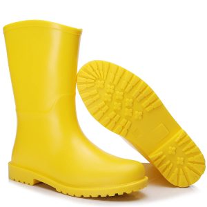 women mid calf rain boots Waterproof Garden Shoes Anti-Slipping Fashion Rubber Out Work rain Shoes