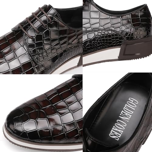 Casual Men's Dress Lace-up Oxfords Shoes Classic Formal Business Dress Sneakers Wedding Party Dress Shoes for Mens