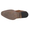 Womens Short Stuff Embossed Snip Toe Casual Boots Ankle Low Heel 1-2" - Brown